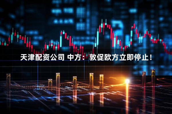 天津配资公司 中方：敦促欧方立即停止！